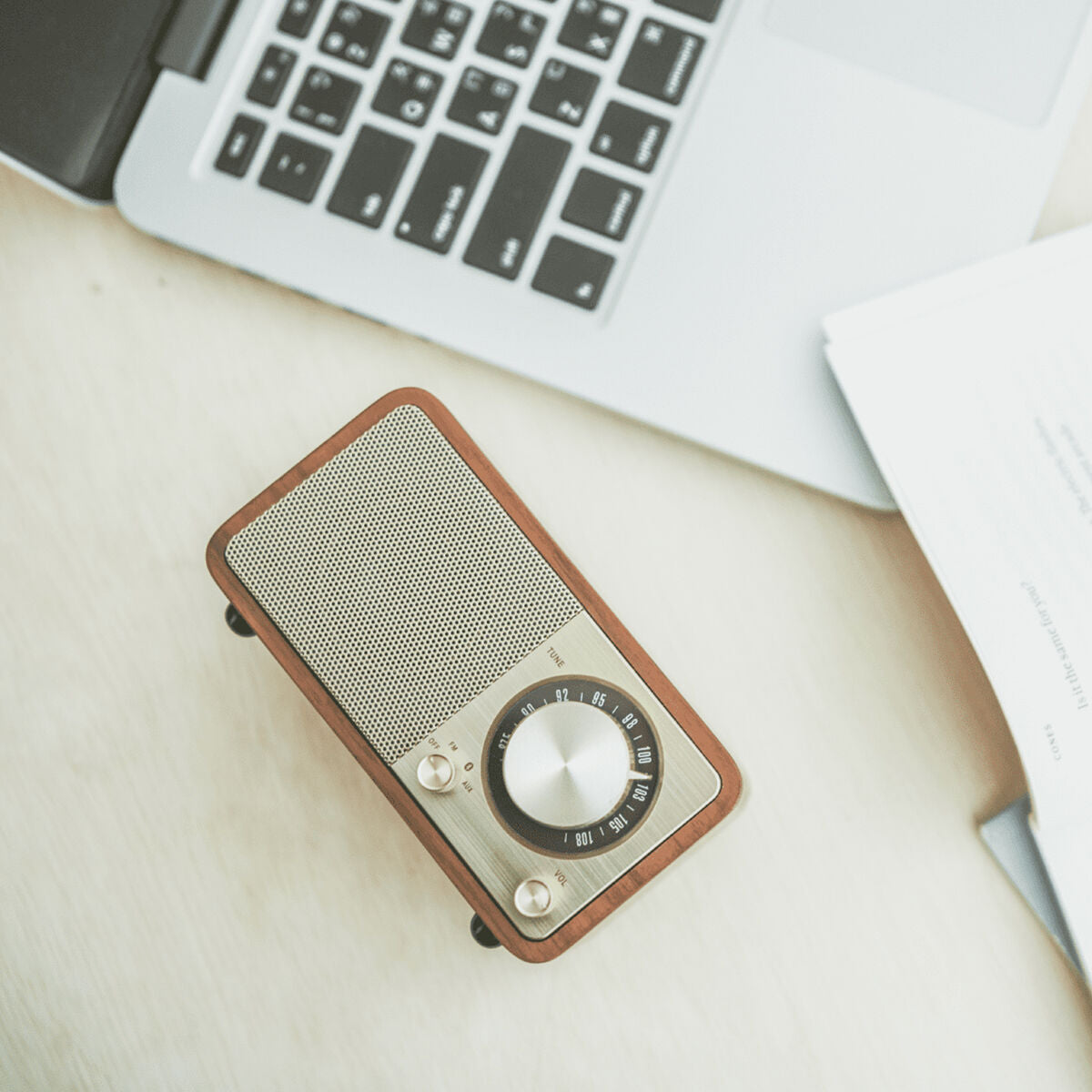 Portable Bluetooth Radio Sangean Retro Wood FM