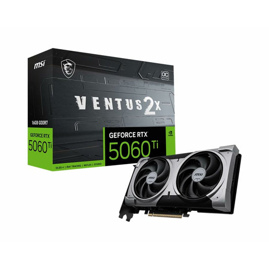 Graphics card MSI VENTUS GEFORCE RTX 5060 TI 16G 2X OC WHITE PLUS geforce rtx 5060 ti 16 GB GDDR6X GDDR7