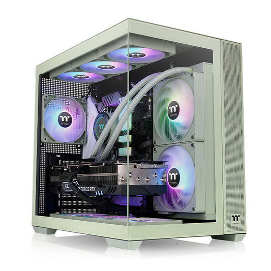 ATX Semi-tower Box THERMALTAKE View 380 TG ARGB Green