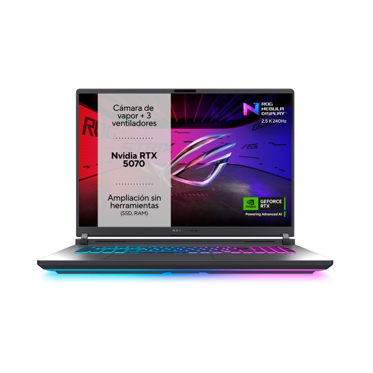 Laptop Asus ROG Strix G18 G815LP-S9034 17" intel core ultra 9 275HX 32 GB RAM 1 TB SSD nvidia geforce rtx 5070 Spanish Qwerty