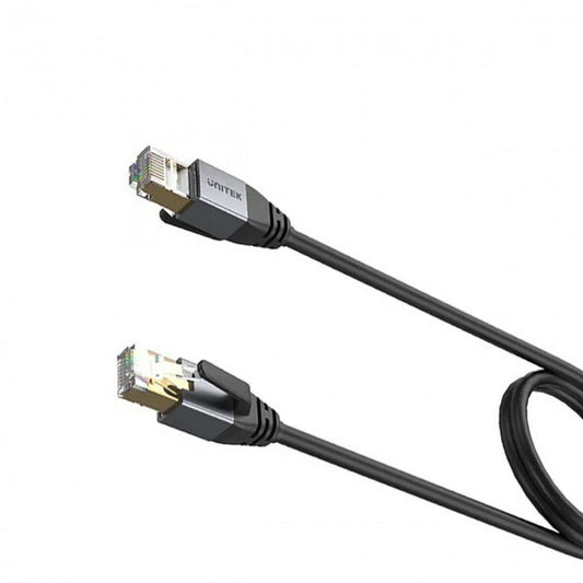 S/FTP Category 8 Rigid Network Cable Unitek C18149AGY03-1M Black 1 m
