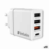 Wall Charger Verbatim White 30 W (10 Units)