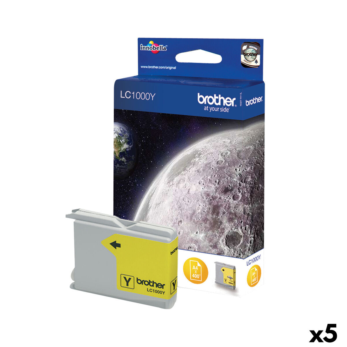 Original Ink Cartridge Brother LC1000Y Yellow (5 Units)