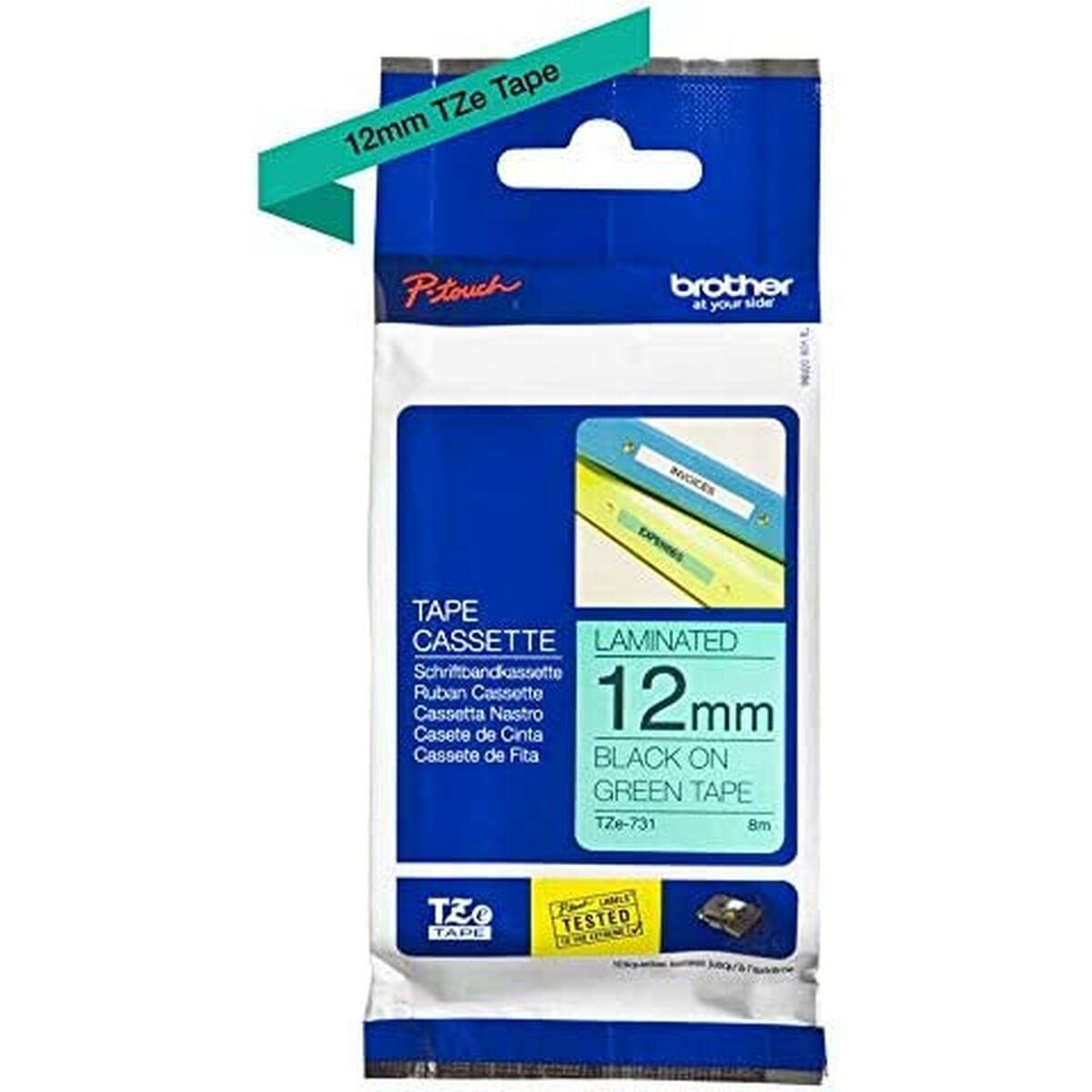 Laminated Tape for Labelling Machines Brother TZE-731 Black