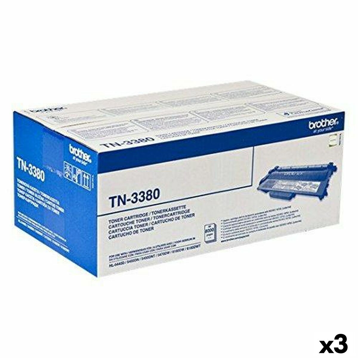 Toner Brother TN3380 Black (3 Units)