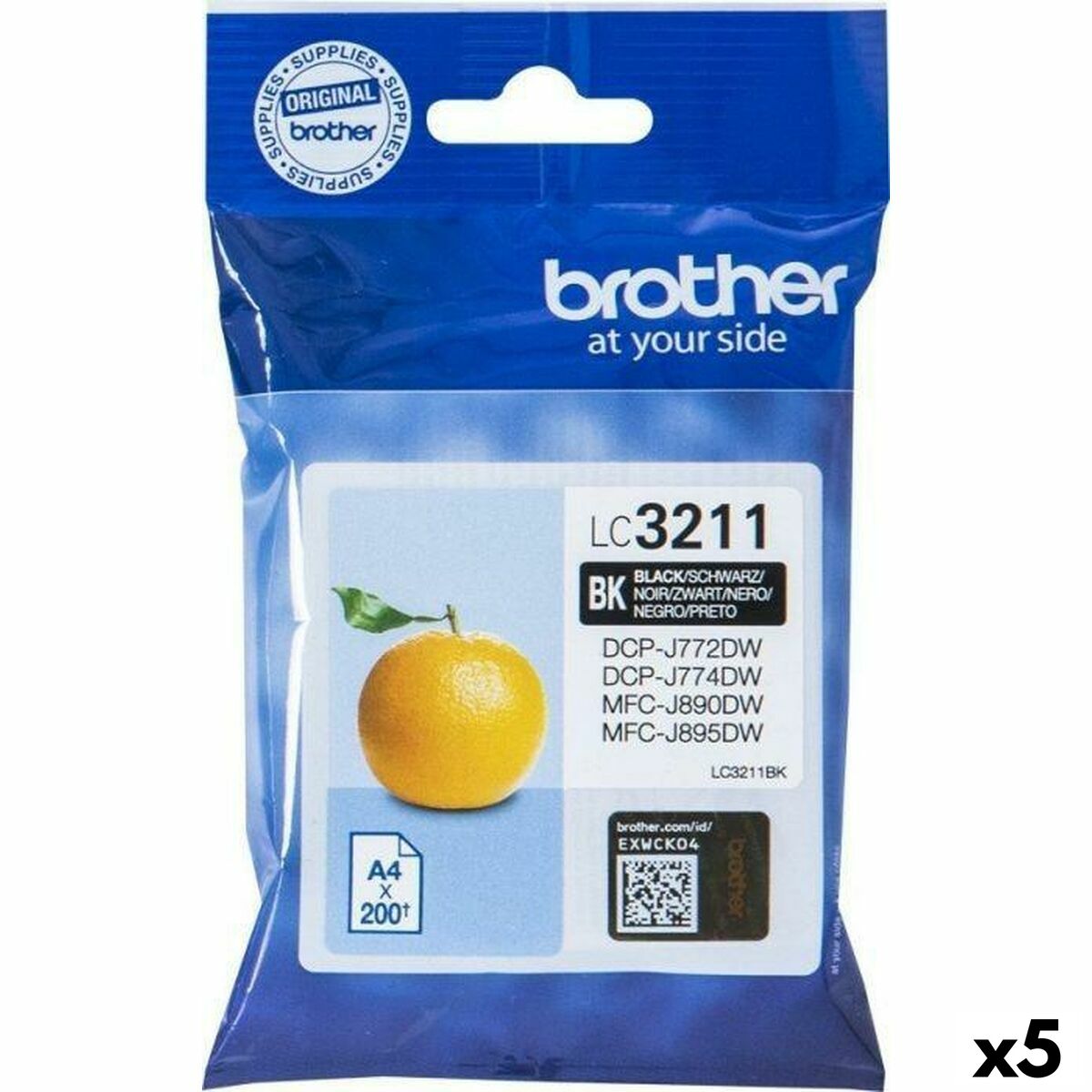 Original Ink Cartridge Brother LC3211 Black (5 Units)