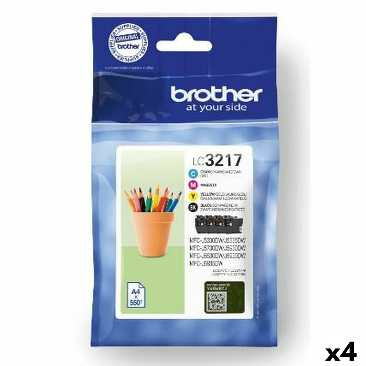 Original Ink Cartridge Brother MFCJ5330DW, MFCJ5730DW, MFCJ5930DW, MFCJ6530DW, MFCJ6930DW, MFCJ6935DW Black/Cyan/Magenta/Y...