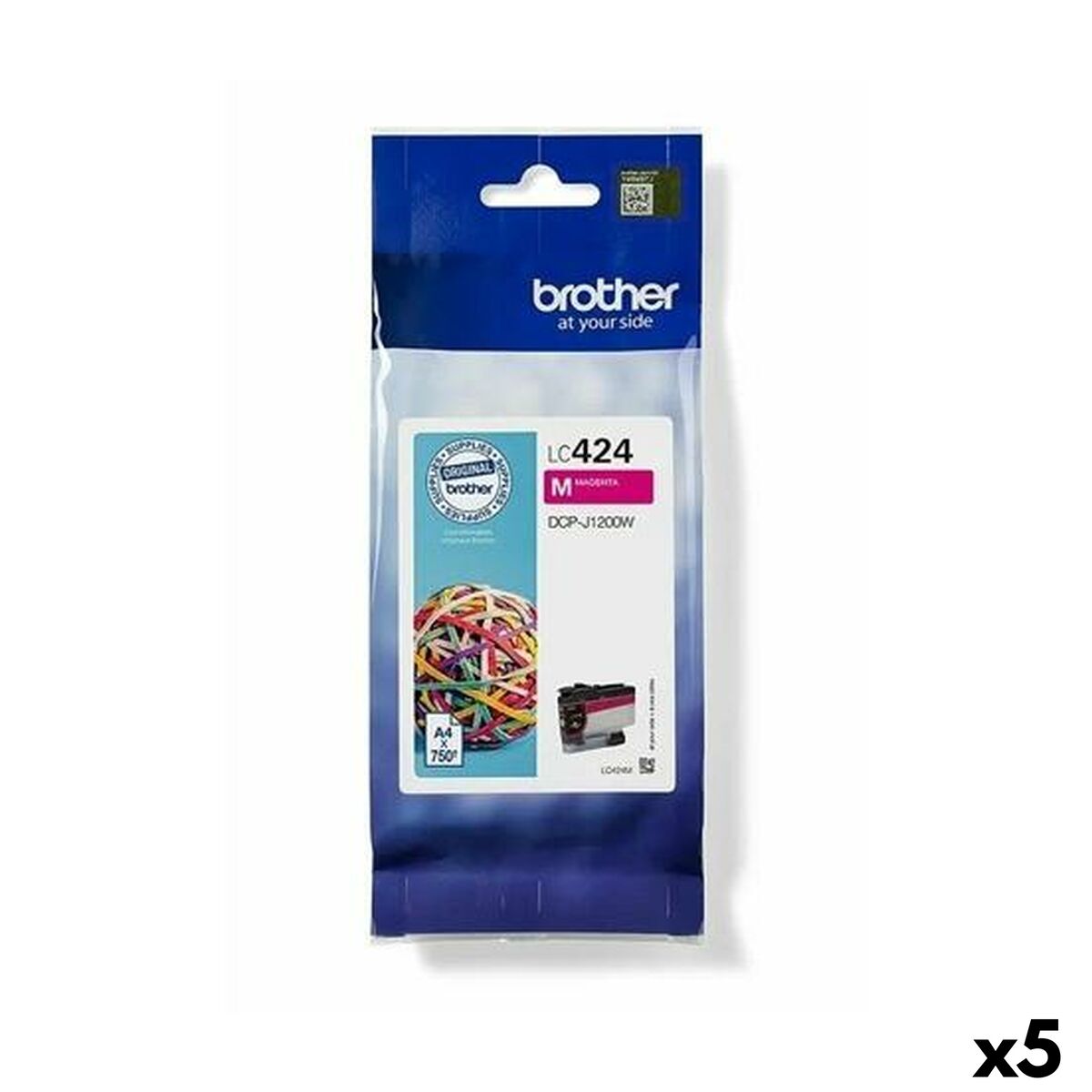 Original Ink Cartridge Brother LC424 Magenta (5 Units)