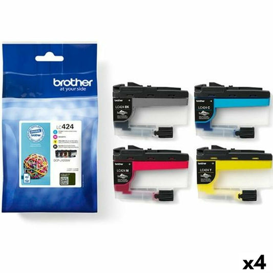 Original Ink Cartridge Brother LC424 Yellow (4 Units)