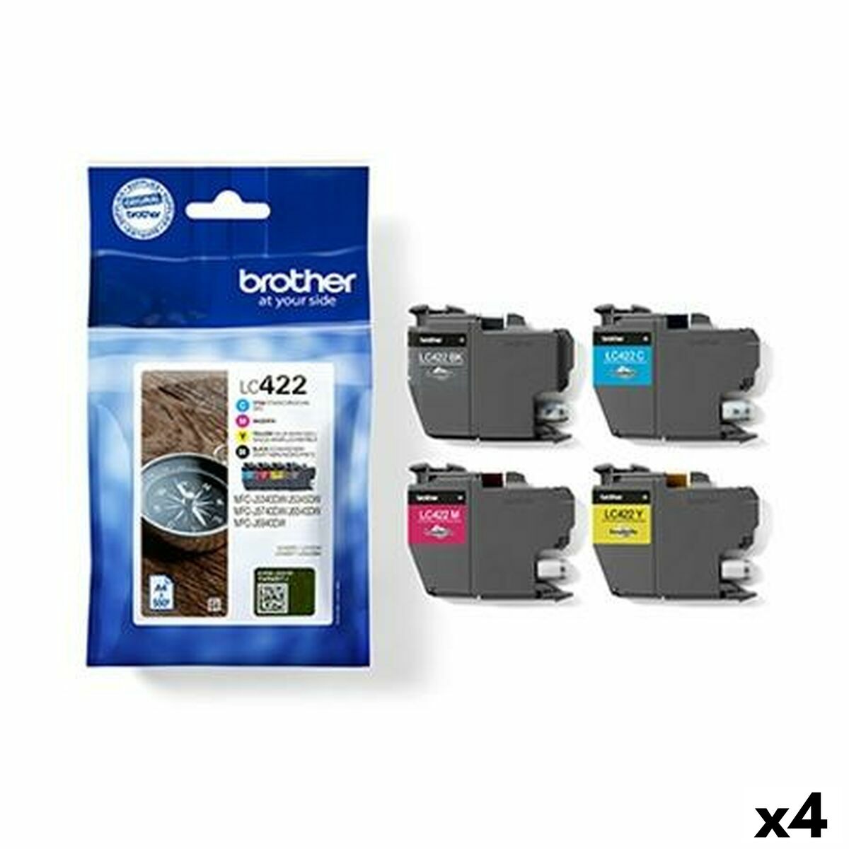 Original Ink Cartridge Brother LC422 Yellow (4 Units)