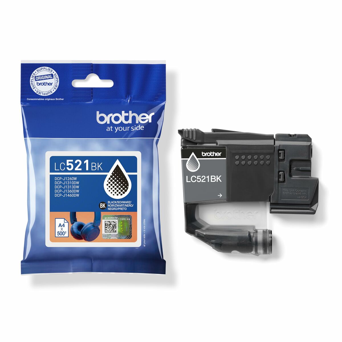 Original Ink Cartridge Brother LC521BK Black
