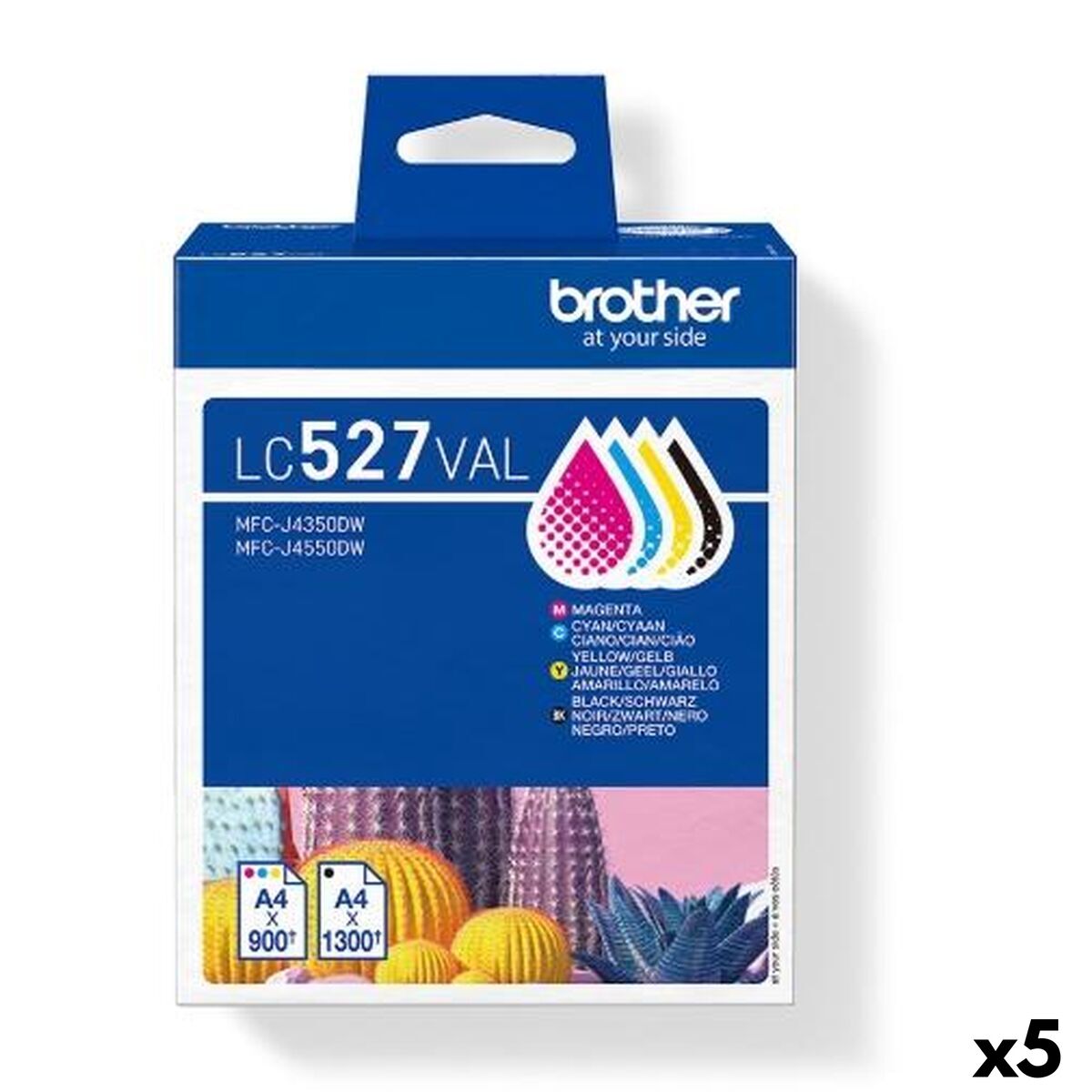 Original Ink Cartridge Brother LC527VAL Yellow Blue Black Magenta (5 Units)
