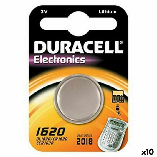 Lithium Button Cell Battery DURACELL DL1620 3 V (10 Units)