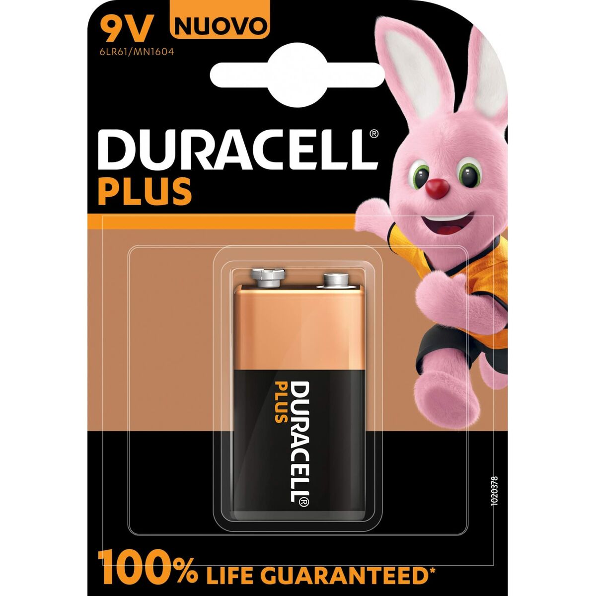 Alkaline Battery DURACELL Plus Power 9 V 6LR61 MN1604