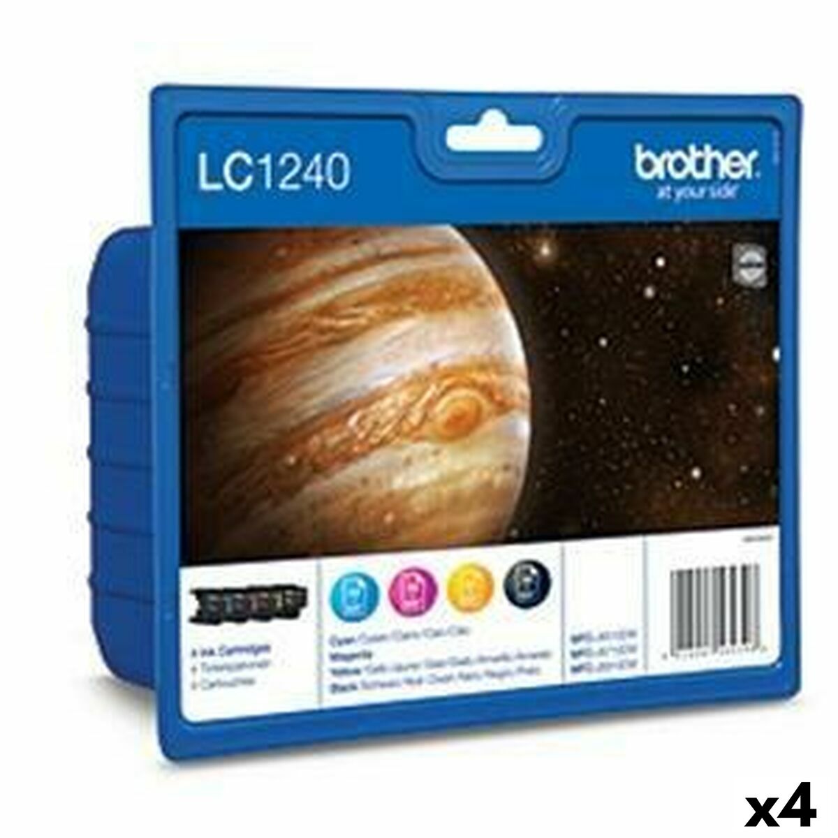 Original Ink Cartridge Brother LC1240 Yellow Blue Black Magenta (4 Units)