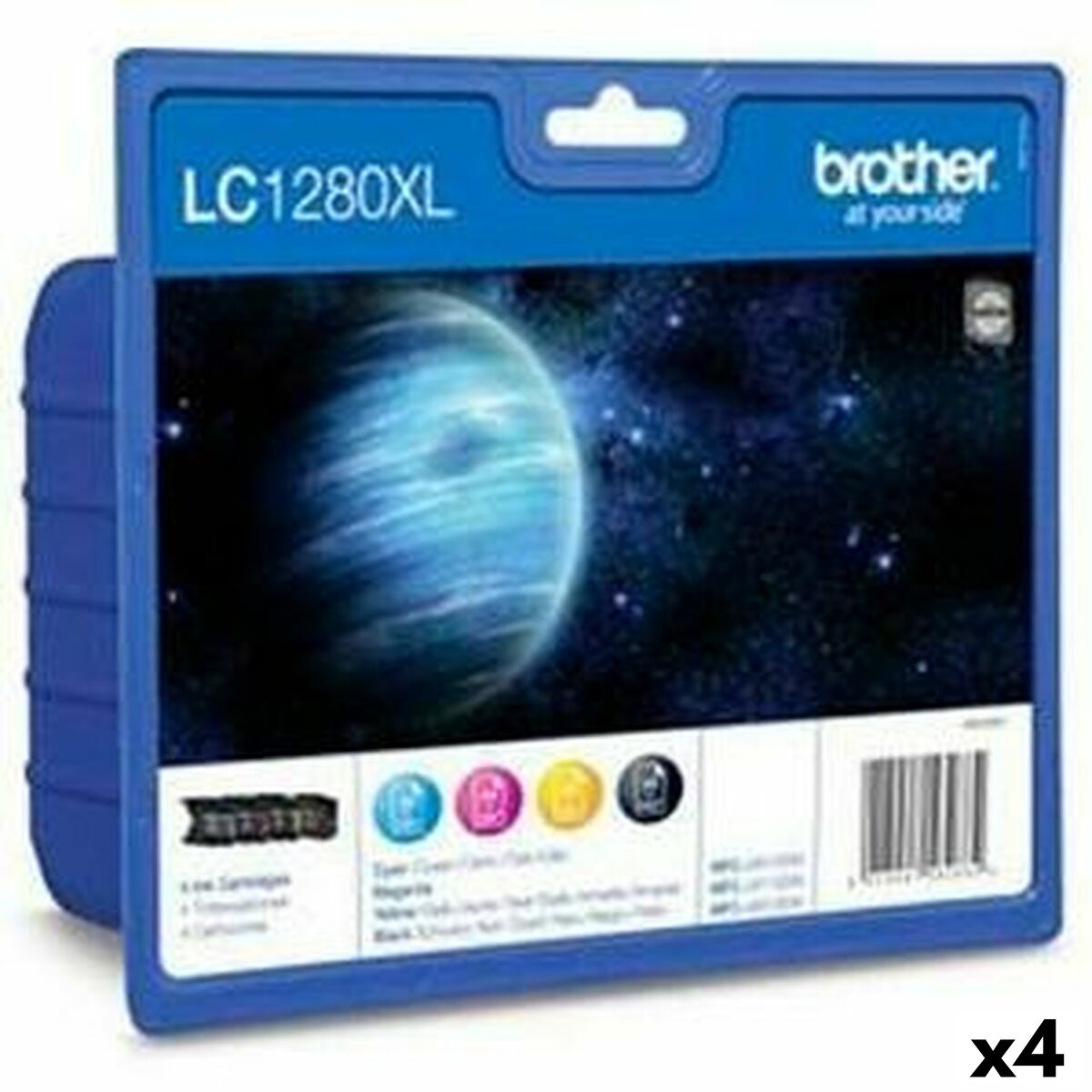 Original Ink Cartridge Brother LC1280XL Yellow Blue Black Magenta (4 Units)