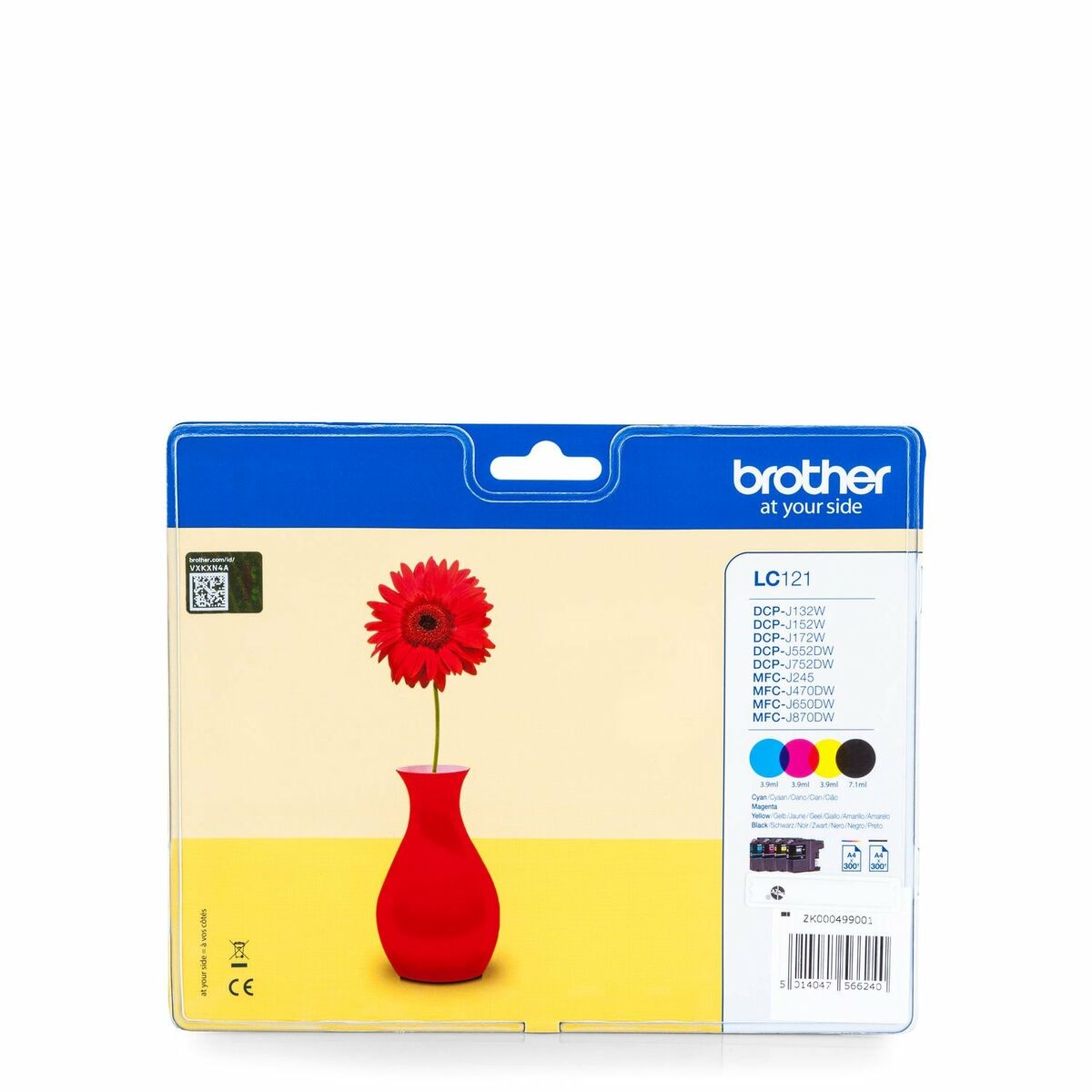 Original Ink Cartridge Brother LC121 Yellow (4 Units)