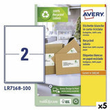 Printer Labels Avery LR7168 White 100 Sheets 199,6 x 143,5 mm (5 Units)