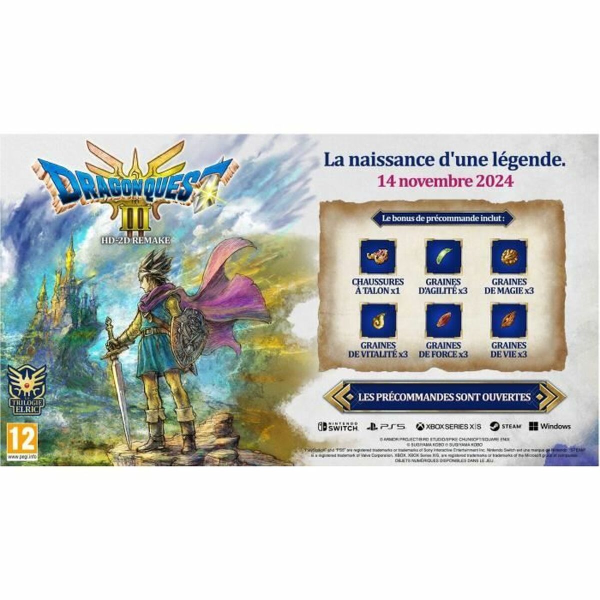 Video game for Switch Square Enix Dragon Quest III Hd-2d Remake