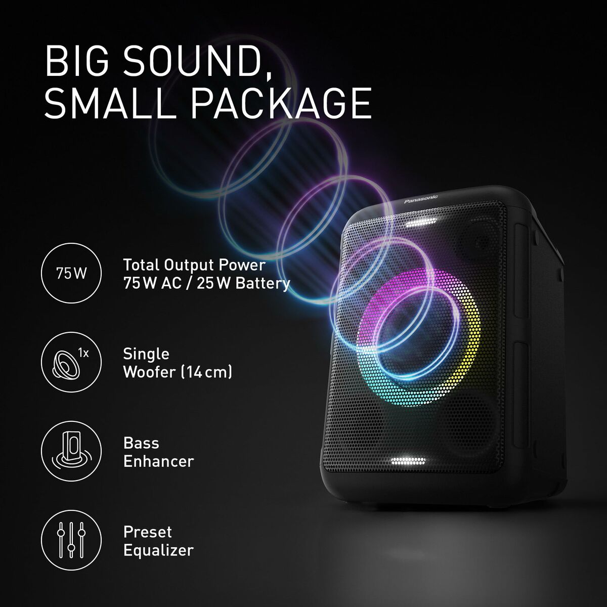 Portable Speaker Panasonic SCBMAX5EK   75W