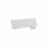 Keyboard and Mouse Logitech White French Azerty French