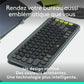 Wireless Keyboard Logitech Pop Icon Keys Dark grey AZERTY