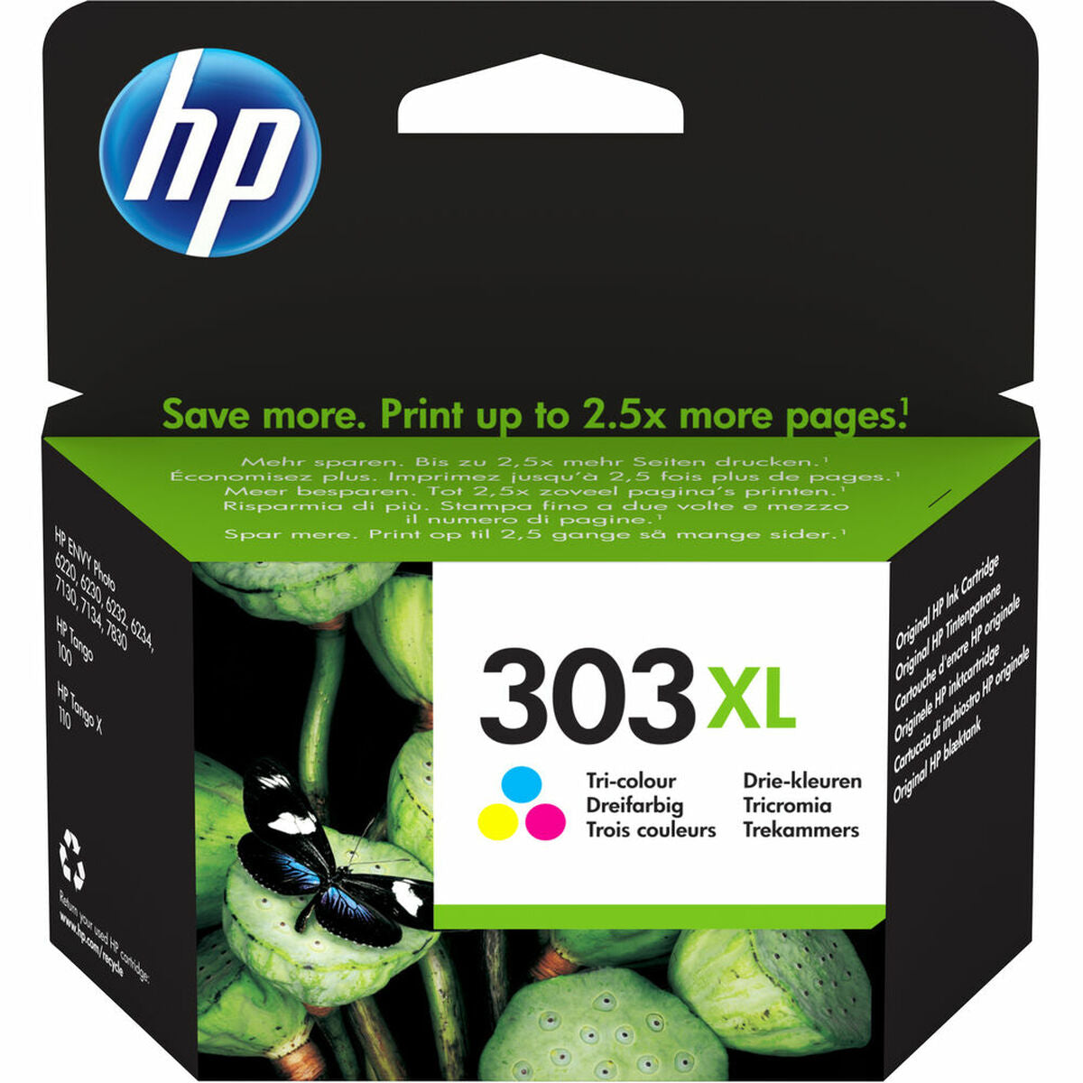 Original Ink Cartridge HP T6N03AE#301 Yellow (1 Unit)