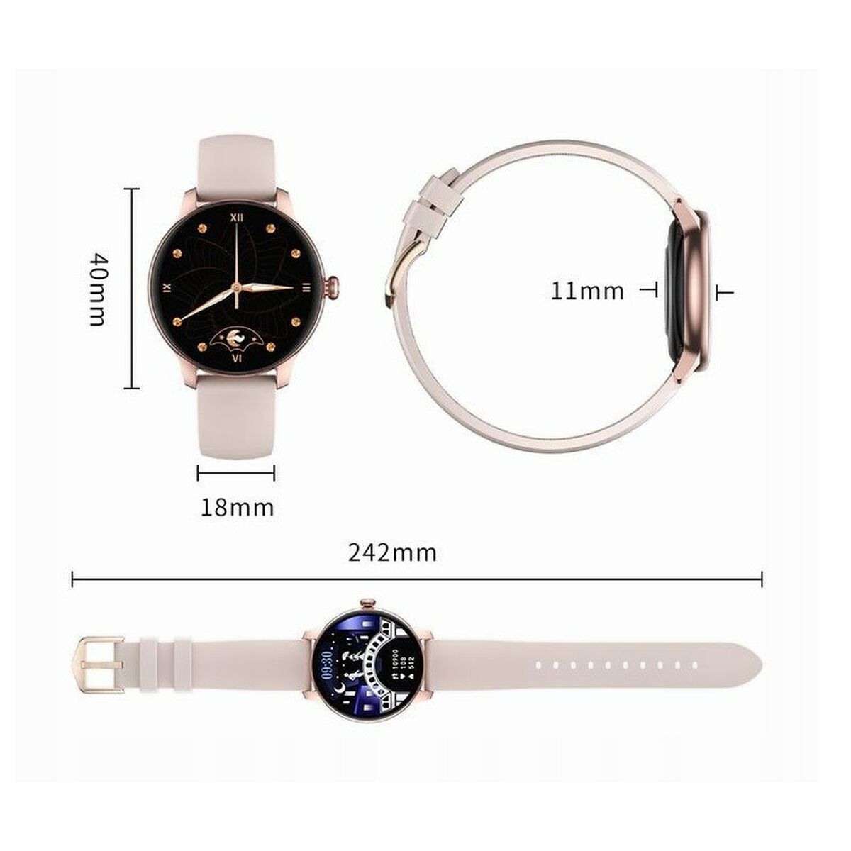 Smartwatch Oromed LADY GOLD NEXT Golden Yes 1,09"