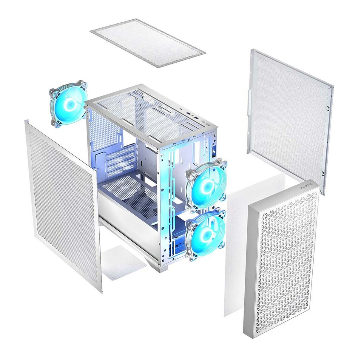 ATX Semi-tower Box Logic AM-DART-PRO-ARGB-20 White