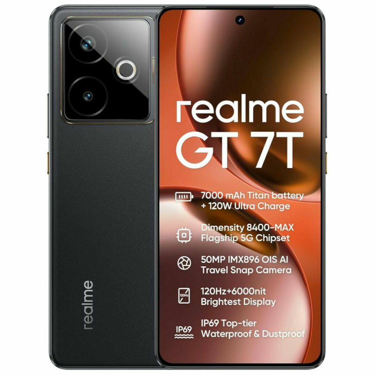 Smartphone Realme GT 7T 6,8" 12 GB RAM 256 GB Black