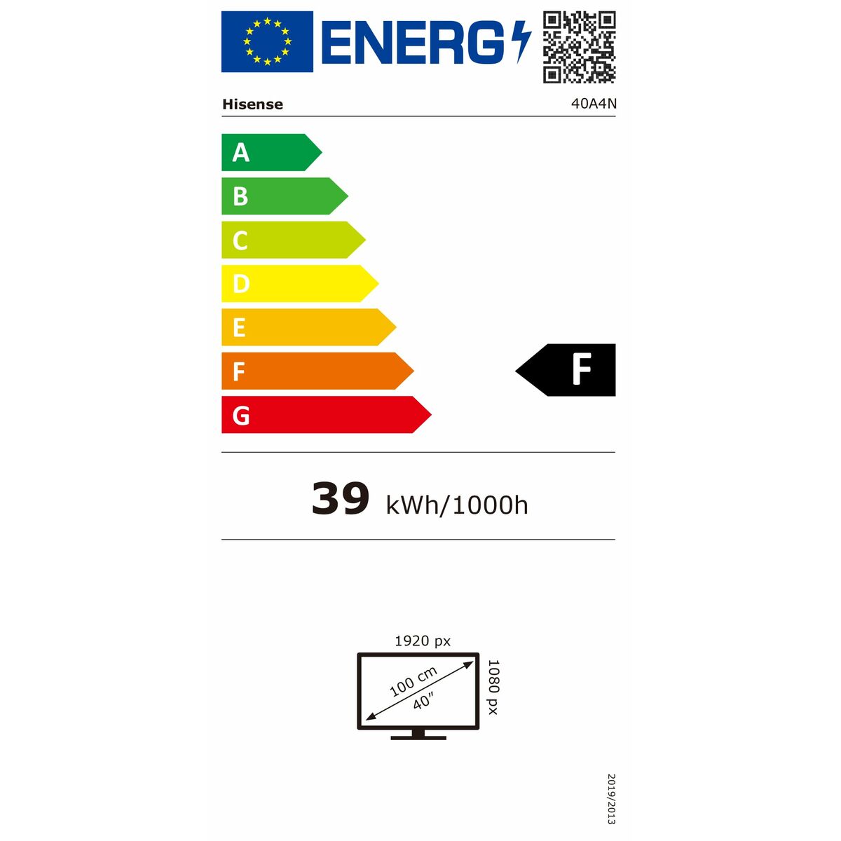 Smart TV Hisense 40A4N Full HD 40" LED D-LED