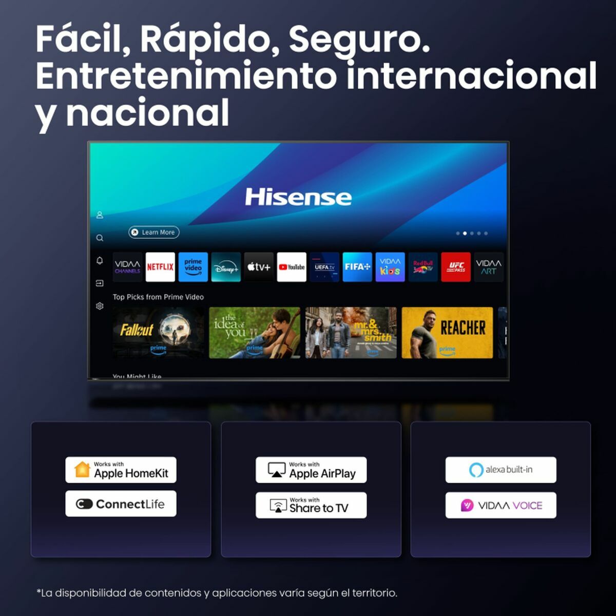 Smart TV Hisense 43A6Q 4K Ultra HD 43" LED HDR D-LED