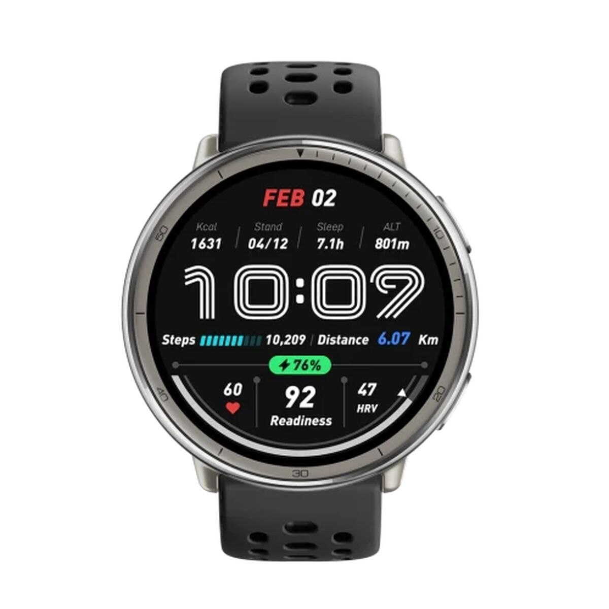 Mobile cover Amazfit Active 2 Black Silver Ø 44 mm