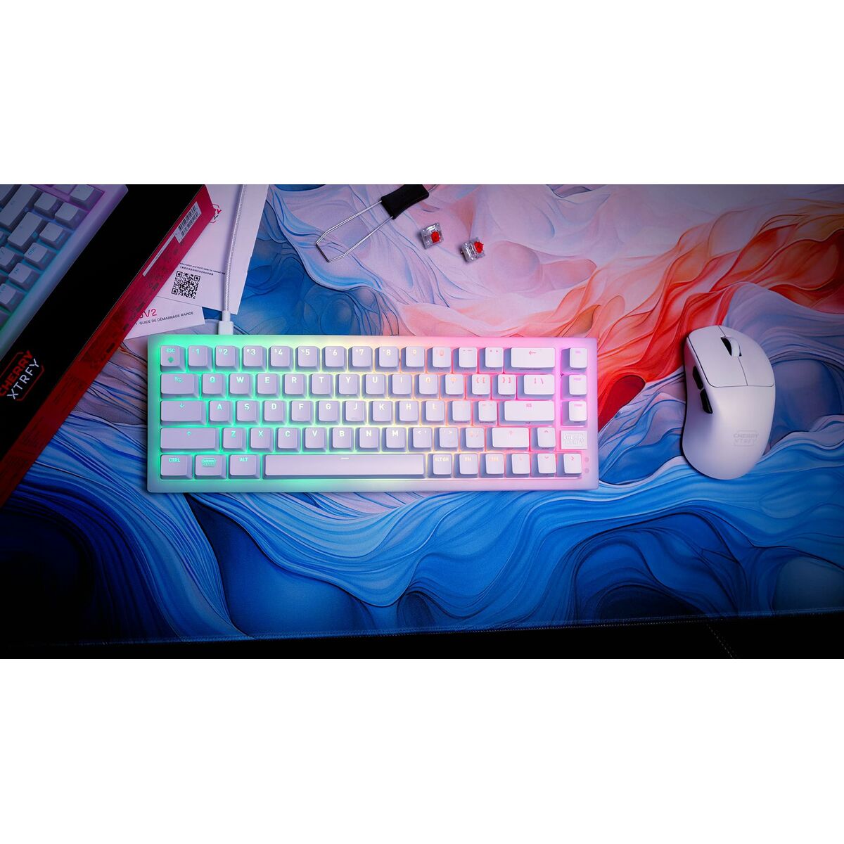 Keyboard and Mouse Cherry CXK5V2RGBCPTBLACKRFR