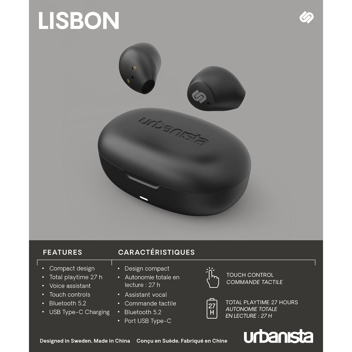 Headphones Urbanista 1036302 Black