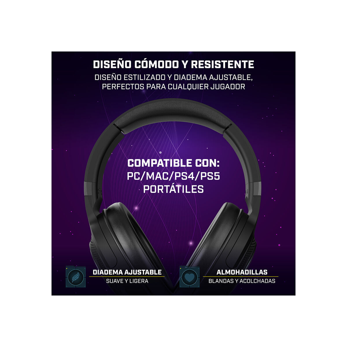 Headphones with Microphone Newskill NS-HS-SOBEK-71 Black