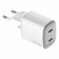Wall Charger Celly UPTC2USBC45WWH White