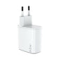 Wall Charger Celly UPTC1USB2USBC65 White