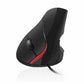 Ergonomic Optical Mouse Ewent EW3156 1000 dpi USB Black Red/Black