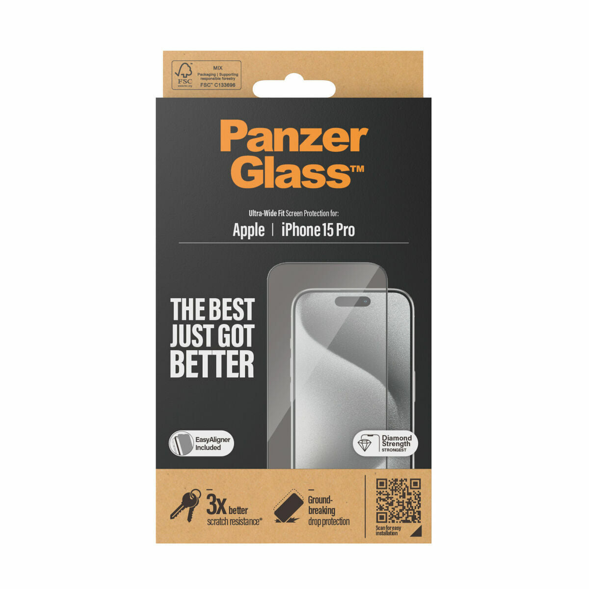 Mobile Screen Protector PanzerGlass iPhone 15 Pro Apple