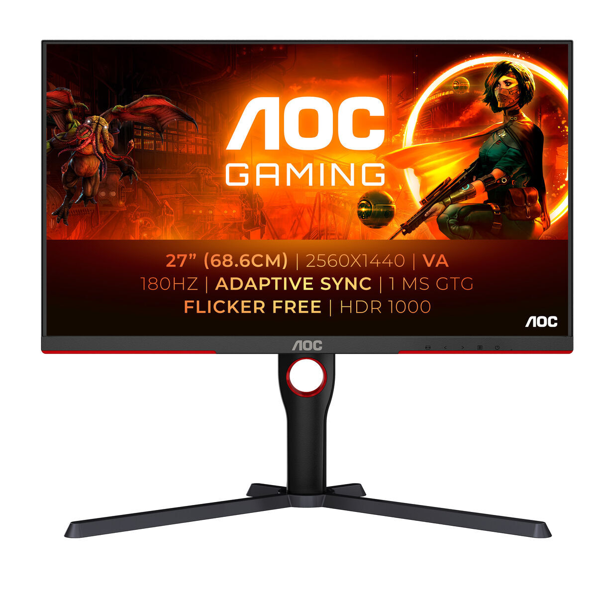 Gaming Monitor AOC Q27G3XMN/BK 2K 27" 180 Hz
