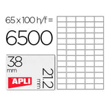 Adhesive labels Apli 1283 White 100 Sheets 38 x 21,2 mm