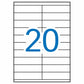 Adhesive labels Apli 01299 100 Sheets 105 x 29 mm White