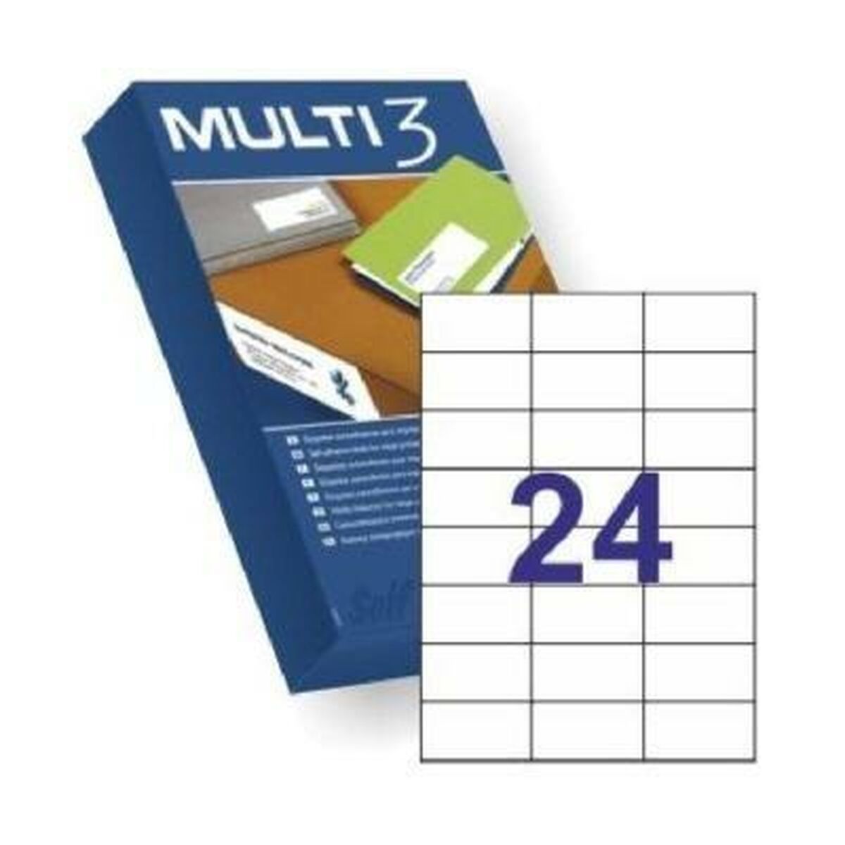 Adhesive labels MULTI 3 White Upright 500 Sheets 70 x 42,4 mm (24 Units)