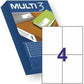 Adhesive labels MULTI 3 White Upright 500 Sheets 105 x 148 mm (4 Units)