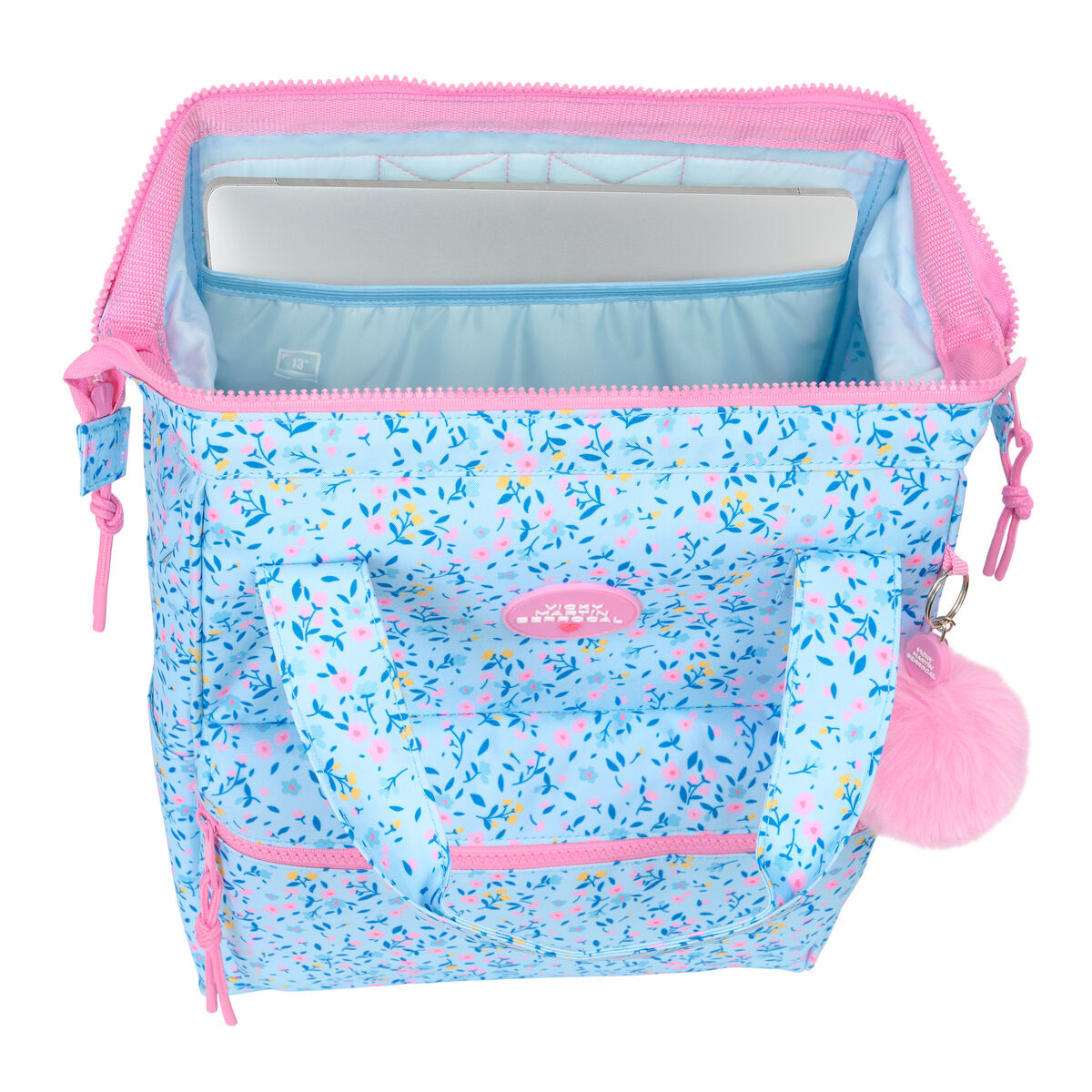 Laptop Backpack Vicky Martín Berrocal vmb Blue Pink 27 x 40 x 19 cm
