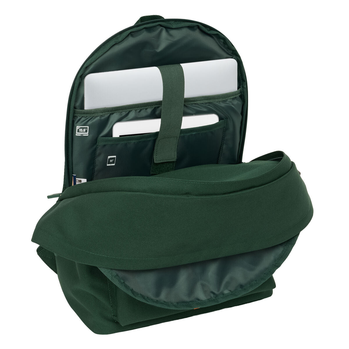 Rucksack for Laptop and Tablet with USB Output El Ganso Basics Green