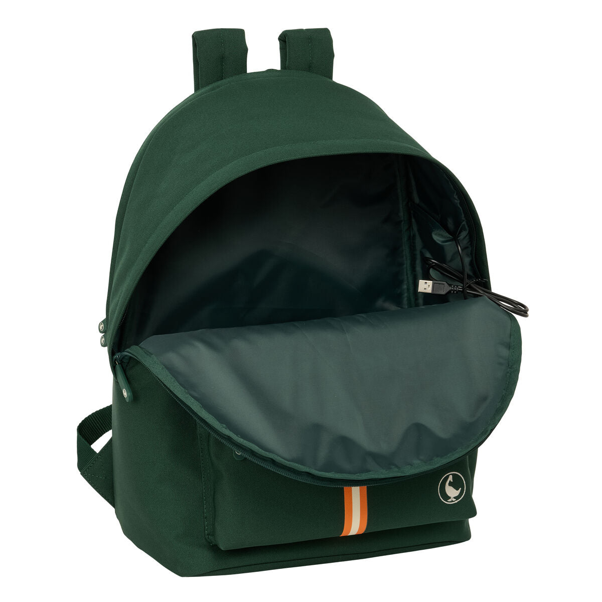 Rucksack for Laptop and Tablet with USB Output El Ganso Basics Green