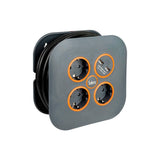 Schuko 3 Way Multi-socket Adapter Solera 7321usb Grey (5 m)