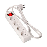 4-socket plugboard with power switch EDM 41010 Schuko (1,5 m)